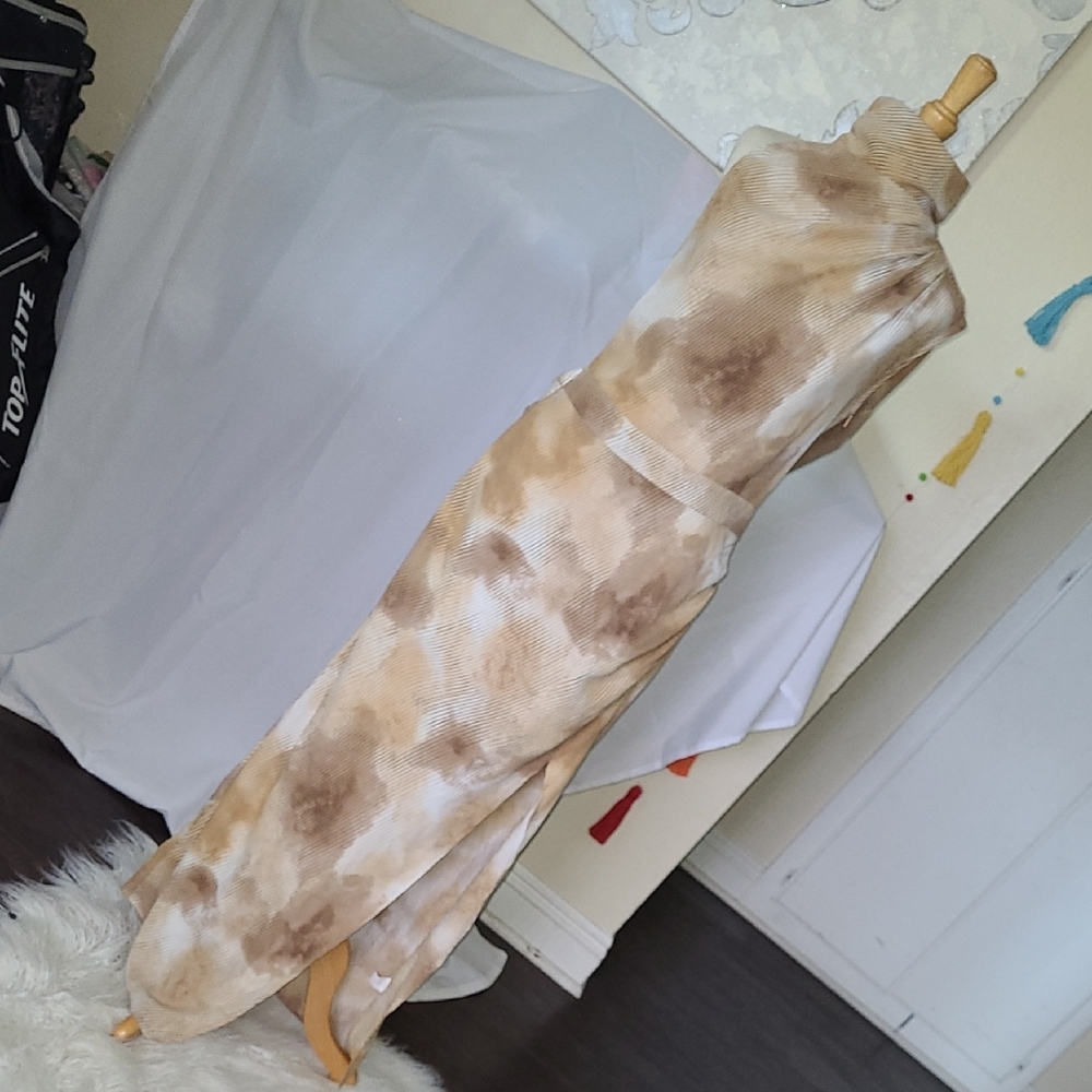 Elegant Tan Maxi Dress